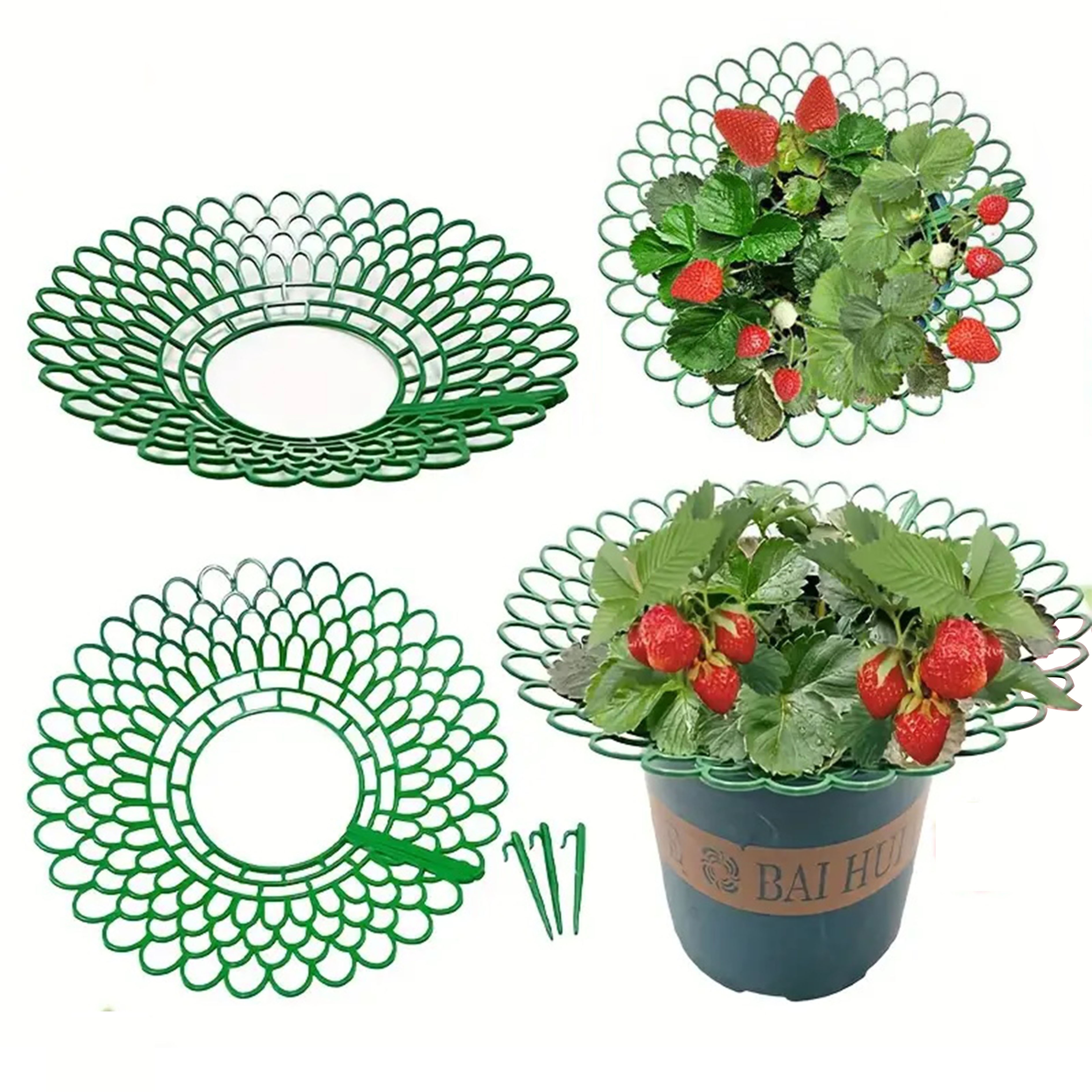 

10pc\20pcs-strawberry Supports For Garden, Strawberry Plant Support With 3 Sturdy Support Feet, Strawberry Growing Frame Berries Clean