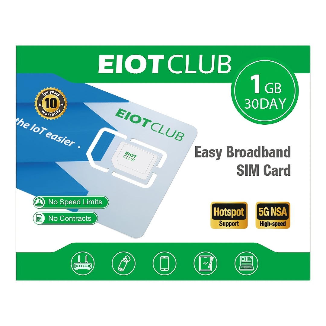 TEMU Data Sim Card, 1gb For , 5g/4g Lte Coverage, Compatible With At&t Network | Data Sim Card For Routers, Portable Wifi , Tablets & , No