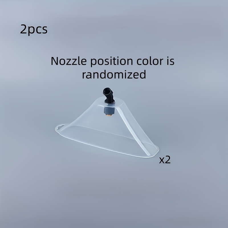 2pcs Transparent Agricultural Spray Single Head, Fan-shaped Design, , Suitable For Lawn Garden Hose Nozzle The Nozzle Random