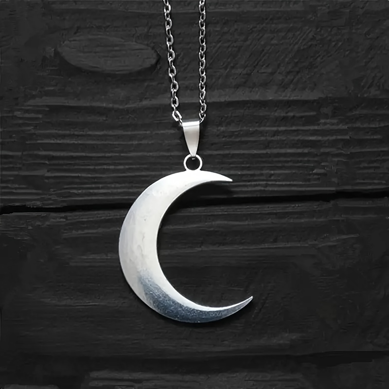 silvery color big   necklace gothic style amulet pendant     sky gift