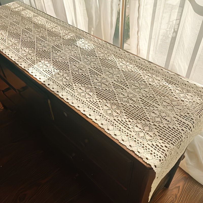 Pastoral Pure Cotton Hook Cabinet Dining Side Cabinet Drawer Shoe Cabinet Dining Table Coffee Table Table Cloth Table Flag