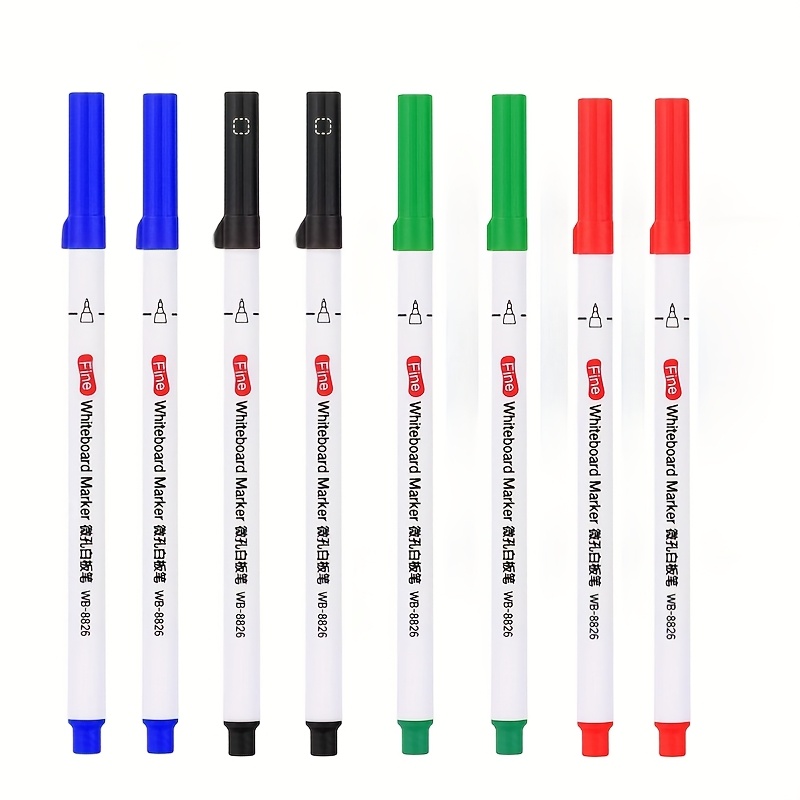 E-shop Ultrafeiner 0,5 mm Mikroporöser Whiteboard-Marker, Lehr- Büro-Kreativmarker in Farben, Wasserbasiert, Leicht zu Löschen, Lehrer-Kunst,