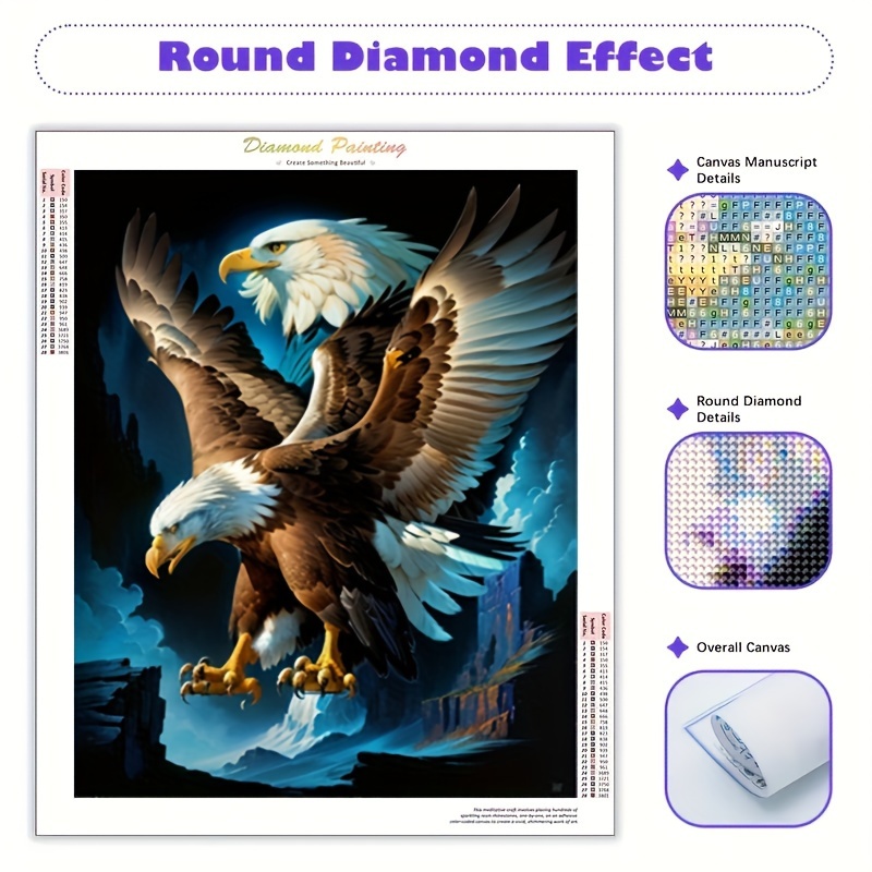 

Diamond Painting Art Eagle Series 2024 Full Diamond Painting Mosaic 5d Diy Embroidery Kit Diamond Painting Art Home Decoration