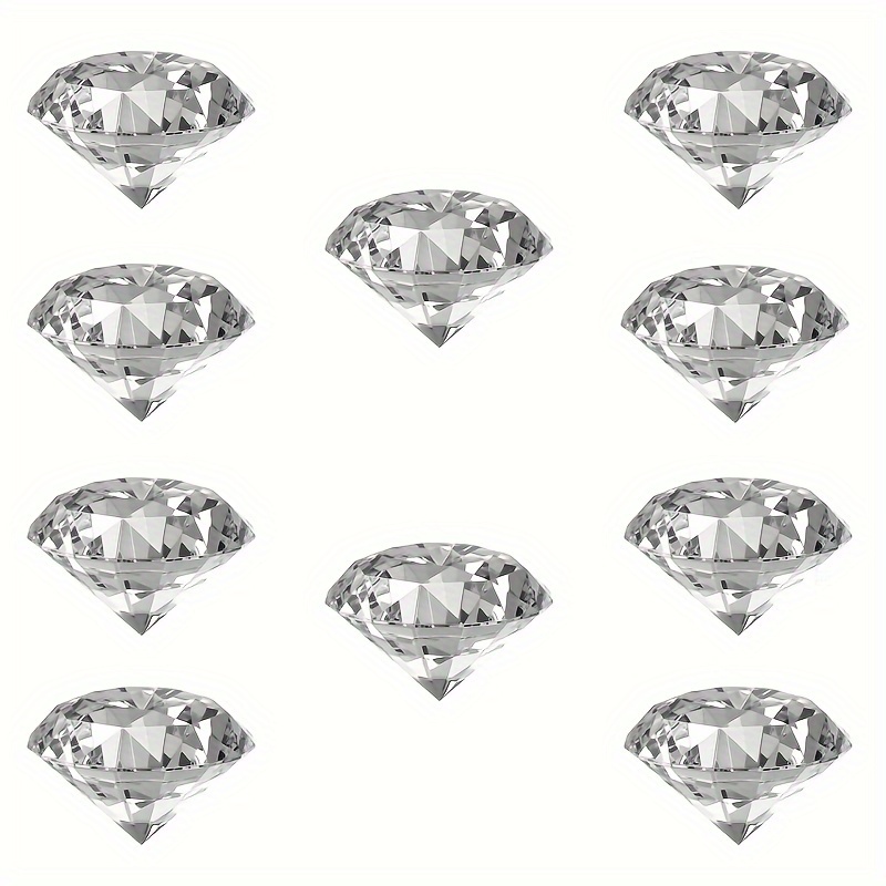 TEMU 10pcs Gemstones Home Decor, Wedding Table Decoration, Cellophane Weight 40mm (1.6 Inches)