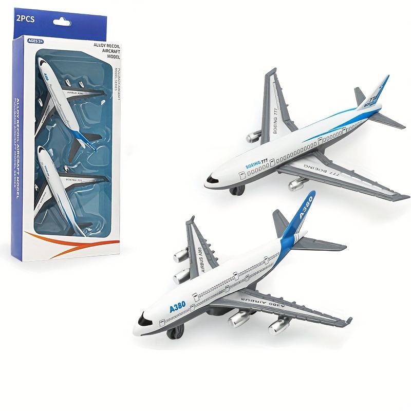 

2-piece Realistic Metal Airplane Model Set - Durable Alloy, Perfect For Collectors, Home & Party Decor, Ideal Birthday Or Holiday Gift