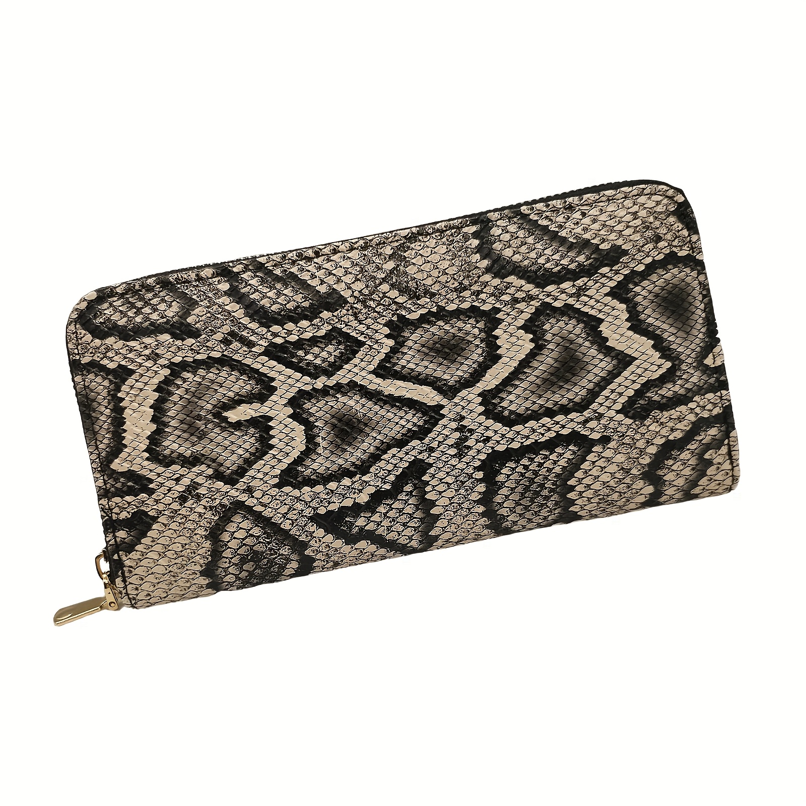 E-shop Damen Clutch Geldbörse Mode Schlangenmuster Multi-Karten Großes Fassungsvermögen Reißverschluss Geldbörse Lange Geldbörse