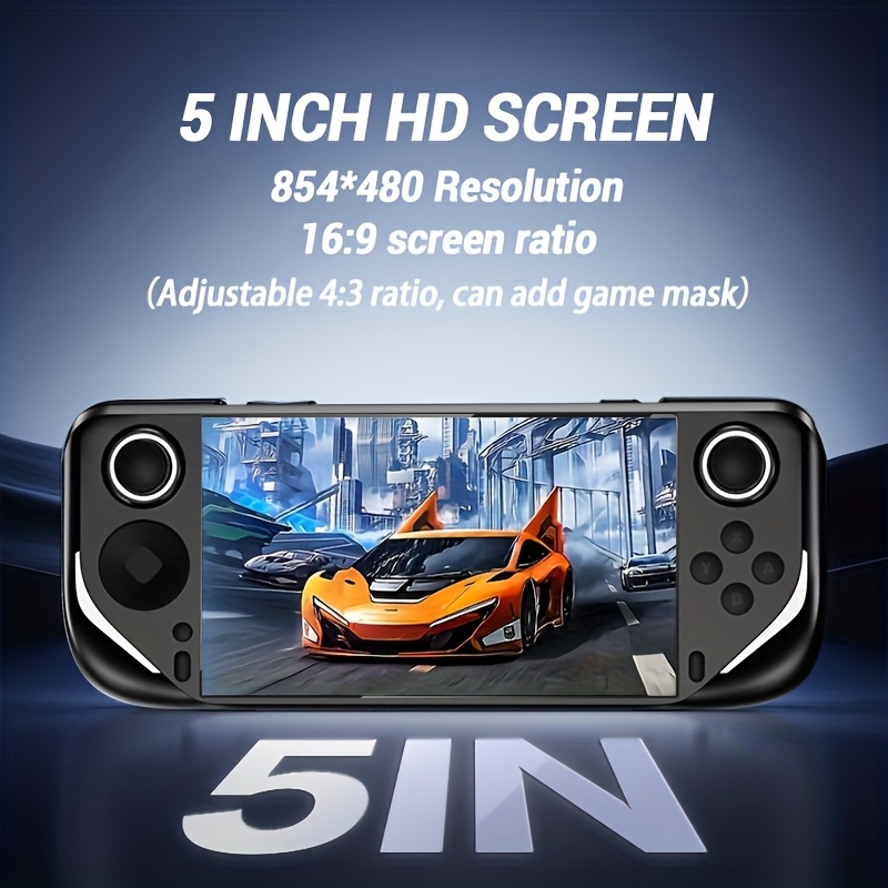 E6 Handheld Game Console - Retro Portable Game Console, Dual Joysticks, 12.7cm IPS Large Screen, 128G TF Card Large Storage, 3 Color Options, USB-C Charging, Rechargeable Battery, Perfect Holiday Gift For Gamers, Vibrant Gaming Device