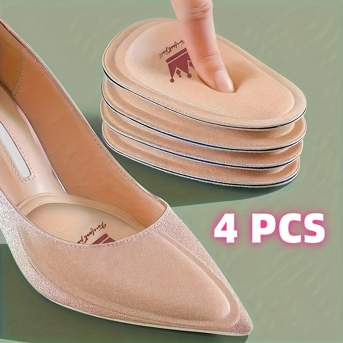 4pcs Crown Forefoot Pads, Half Size Inserts, Women' Soft High Heels, Non-tiring Foot Protector, Half Foot Insole