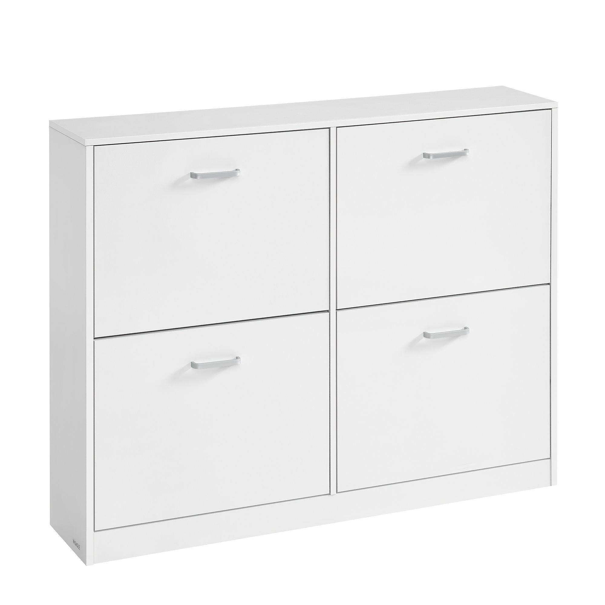 TEMU Meuble à chaussures avec 4 portes , étagère à chaussures, séparateur réglable, pour 16 à 28 paires de chaussures, pour entrée, 24 x 105,5 x 82,7