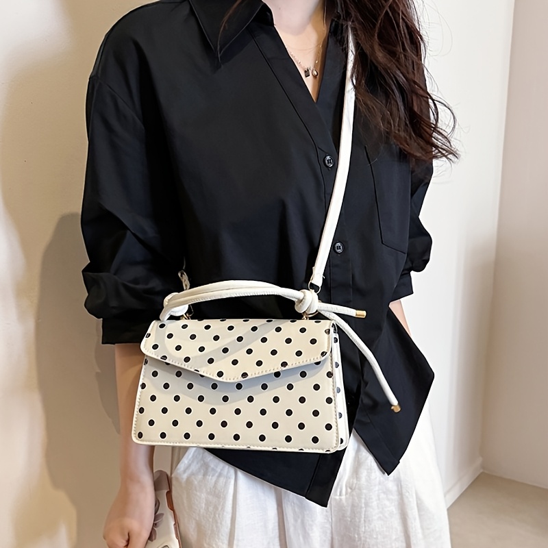 Eleganter Kleiner Quadratischer Umhängetasche Mit Punktemuster_voghion.com