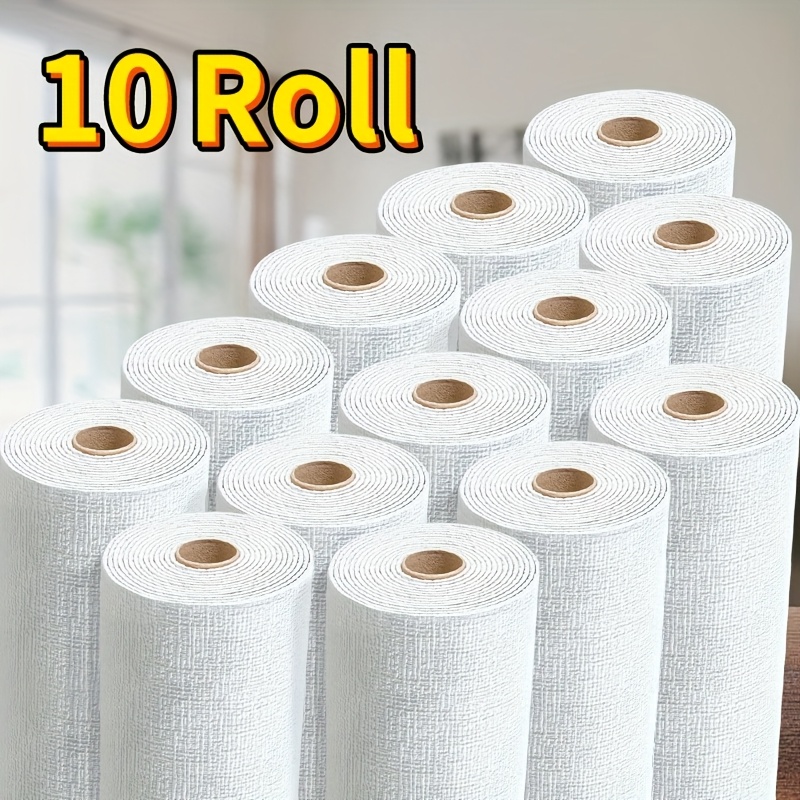 E-shop 10 Rollen 3D Schaumstoff-Tapeten – Strukturierte, abziehbare Vinyl-Wandpaneele mit Selbstklebefolie, selbstklebend und leicht zu reinigen für