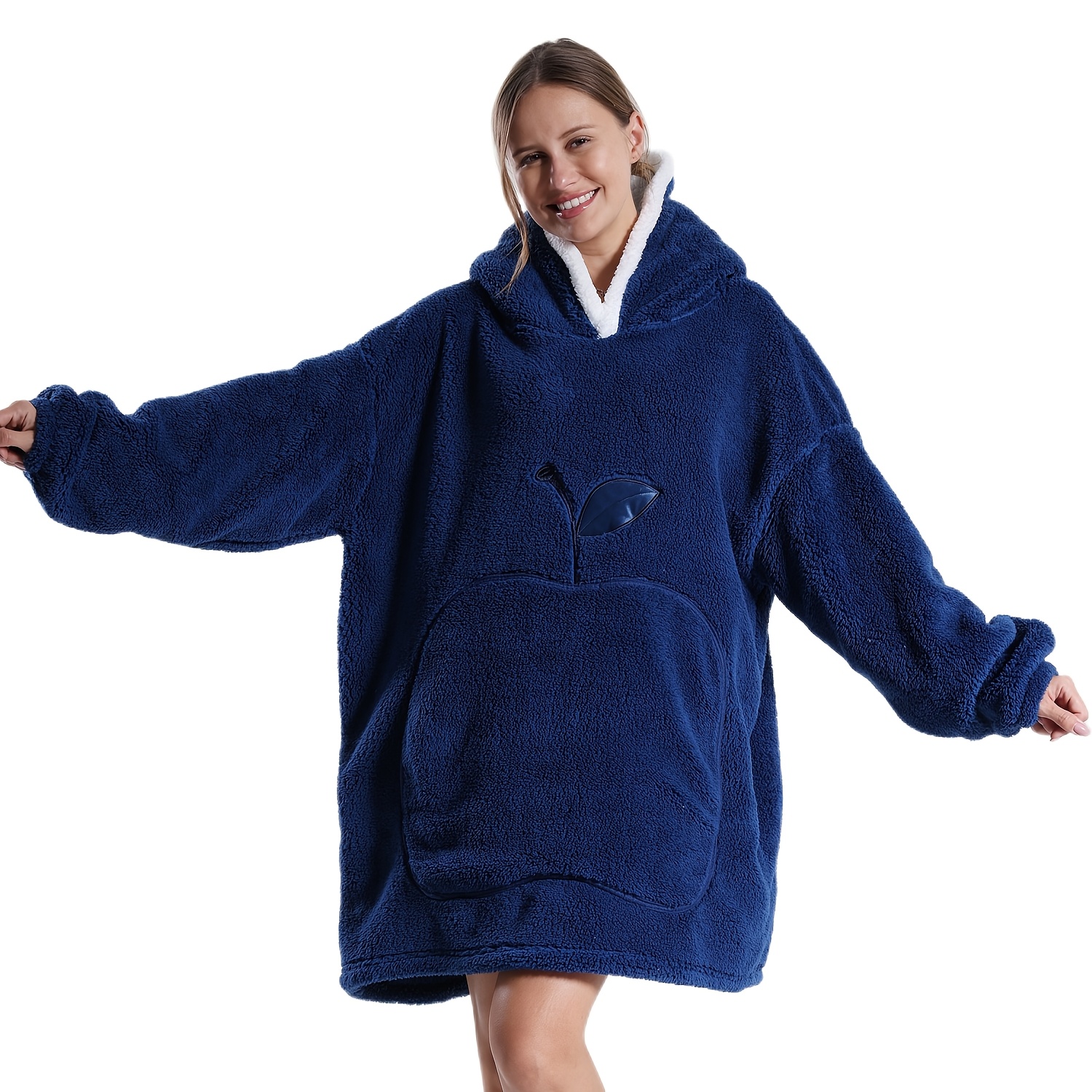 Felpa Coperta Hoodie Sherpa Unisex Coperta Con Cappuccio Hoodie In Pile Sherpa - Morbida, Calda E Oversize XL Per Uomo E Donna Giacca Softshell Donna Coperta Indossabile Sherpa