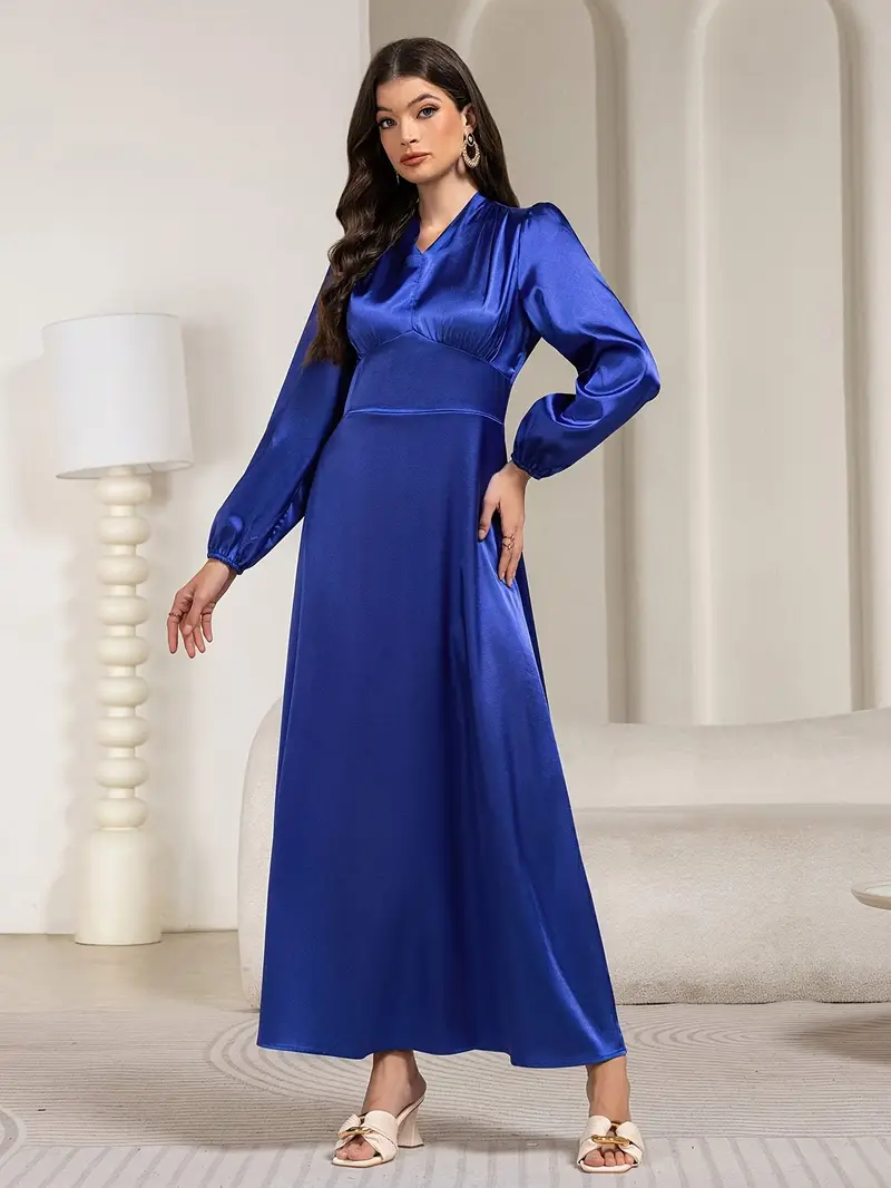 casual long sleeve maxi dresses for women Fall Casual Dresses for Women Empire Waist V Neck Long Sleeve Maxi Ruffle Dress Wedding Guest Dress,Floral Black