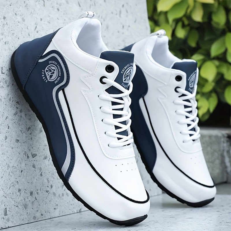 Men's Mid-Top Sneakers Upper & Sole Lace-Up Sneakers - Neutral Suitable for All- Comfortable Walking, Casual Wear, Gym Training, Cushioned Sole for Urban Commuting and Design