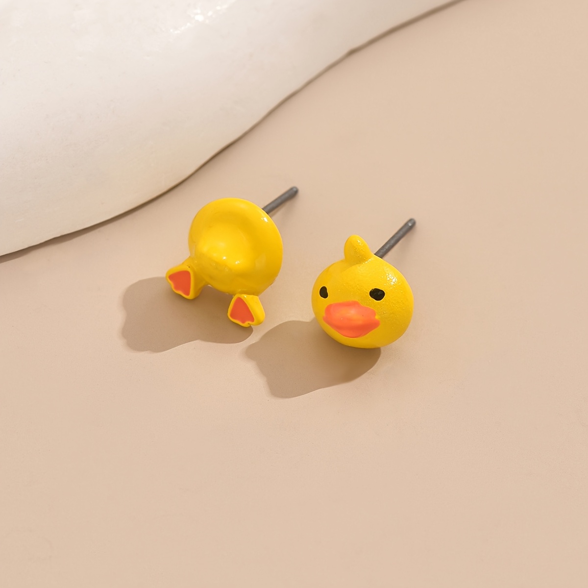 E-shop Niedliche Cartoon Enten Ohrstecker Einzelne Einfache Entengesicht Po Ohrstecker