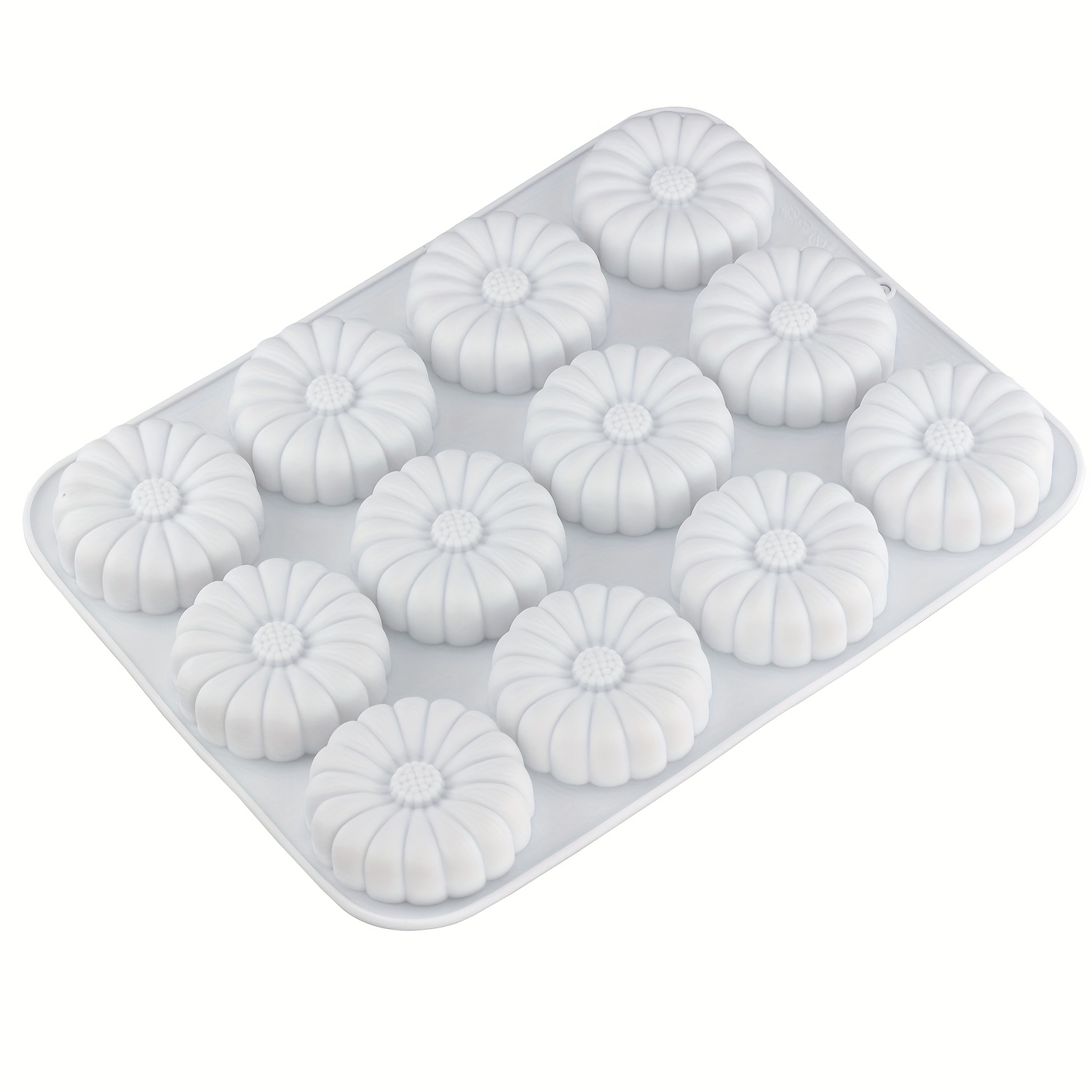 Image of 1pc Of Flower-shaped Silicone Cake Mold With 12 Holes For Baking Pastries And Chocolates, Suitable For Mousse Desserts