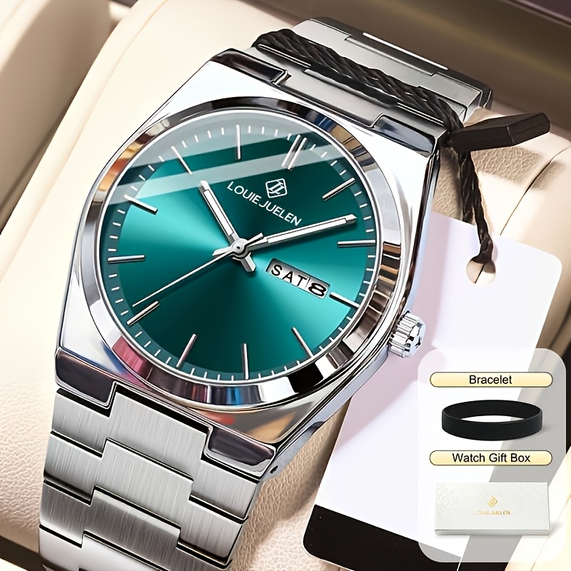 3pcs Men's Mechanical Watches, Formal Party And Business Outfit Watches, Simple And Stylish With Luminous Hands, Calendar, Luxury Wristwatches, Great Gift