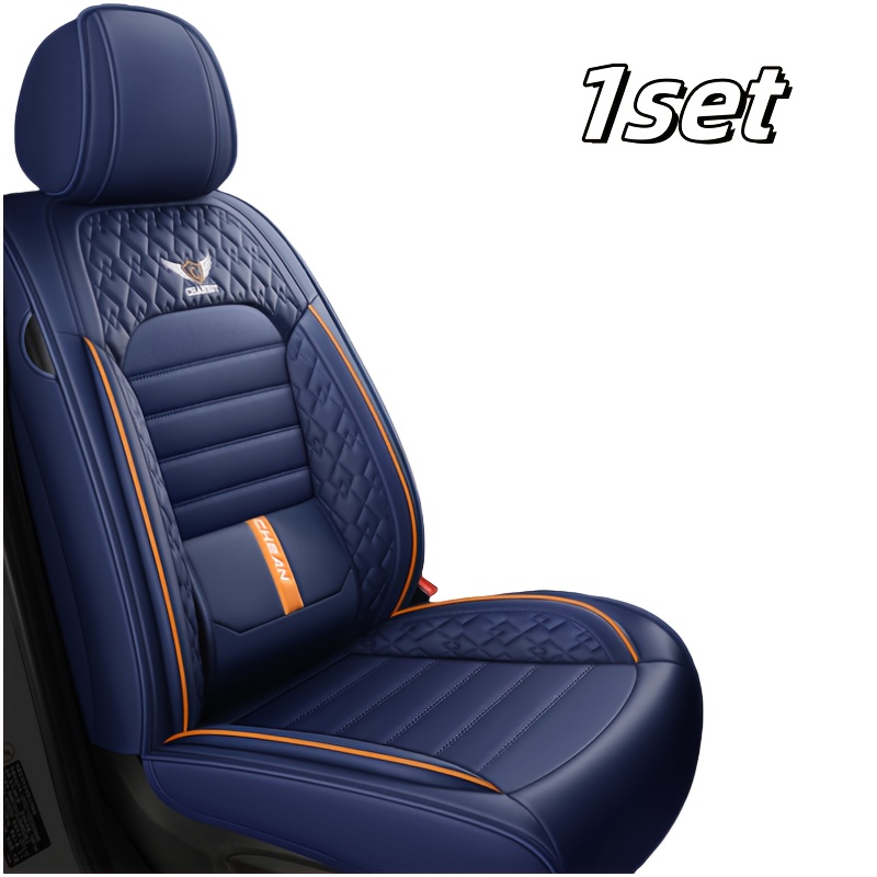 TEMU 1/5 Car Seat Cover 2025 Seat Set Premium Faux Leather Universal Car Seat Cover, Suitable For Sedans And Suvs, Pickup Truck Five-seat Models