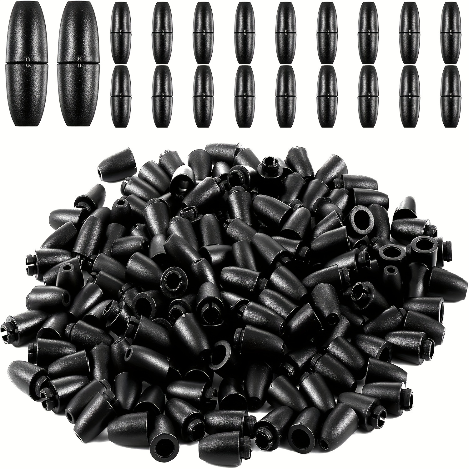 

100pcs Black Plastic Safety Clasps With Bead Barrel Connectors For , Handbag & Gift Fastening Accessories