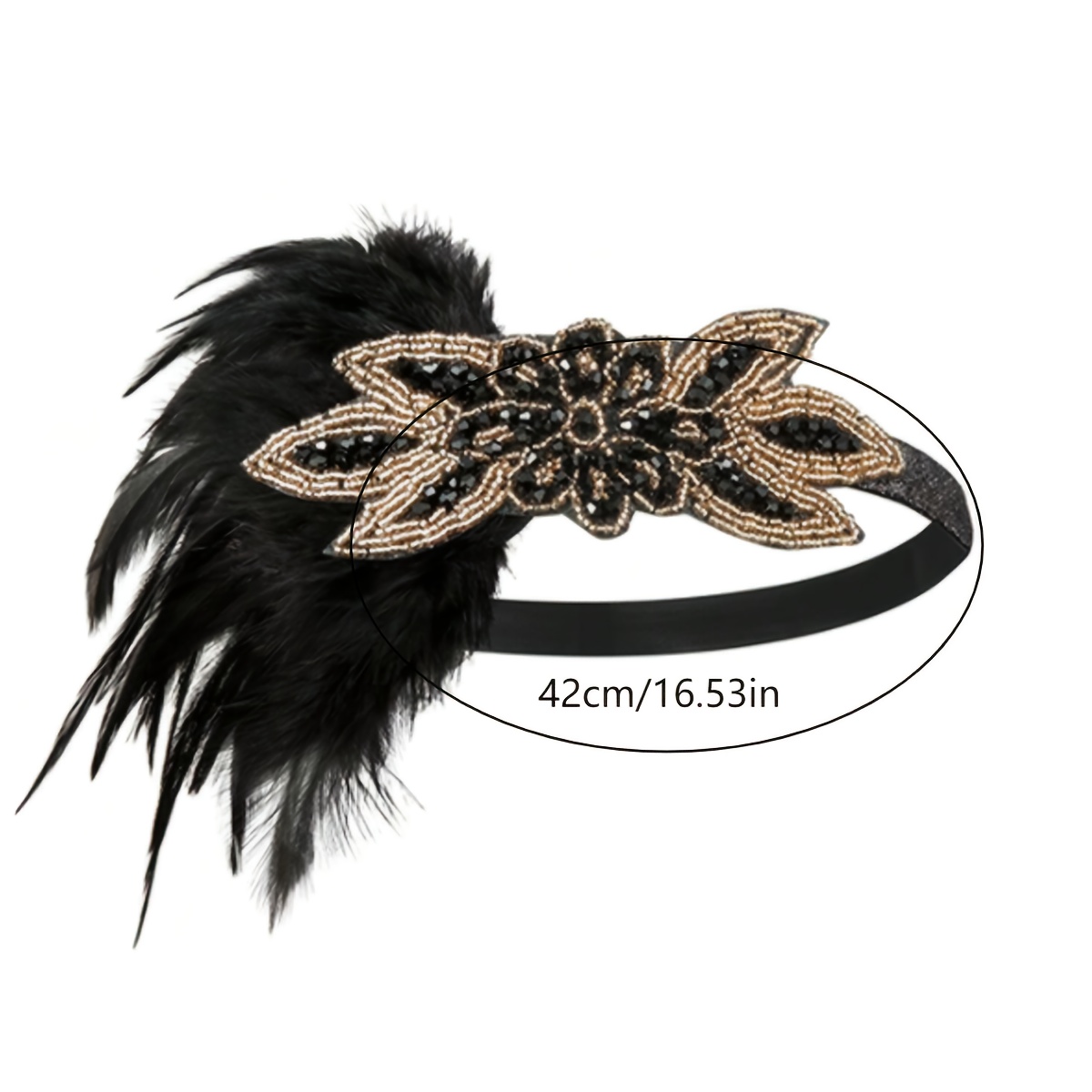 1pc 1920s Women' Retro Accessory Single Party Prom Headband Elegant Clothing Decoration