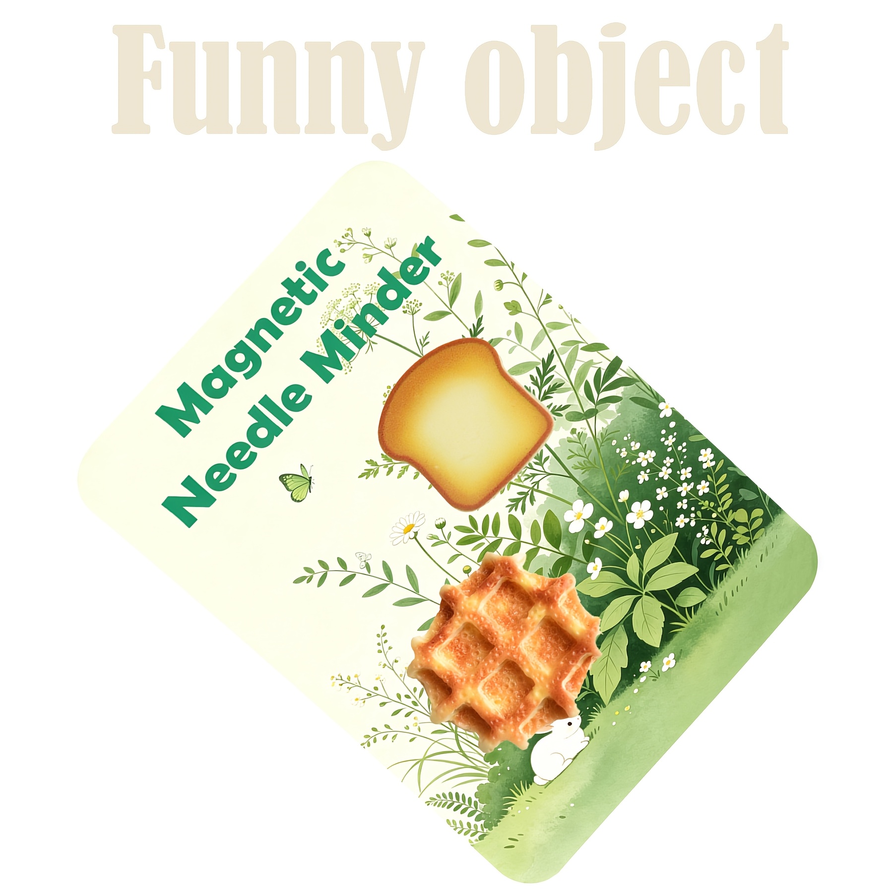 TEMU 2pcs Bread Needle Magnetic Needle Keeper, Interesting Cute Toast Waffle Needle Holder, For Cross Stitch Embroidery Sewing Needlework Additions,