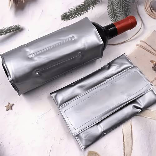 a reusable gray insulated wine cooler bag suitable for most bottles red wine chilled and fresh quick cooling pvc beverage bags are perfect for liquor red wine and making them an for parties and picnics