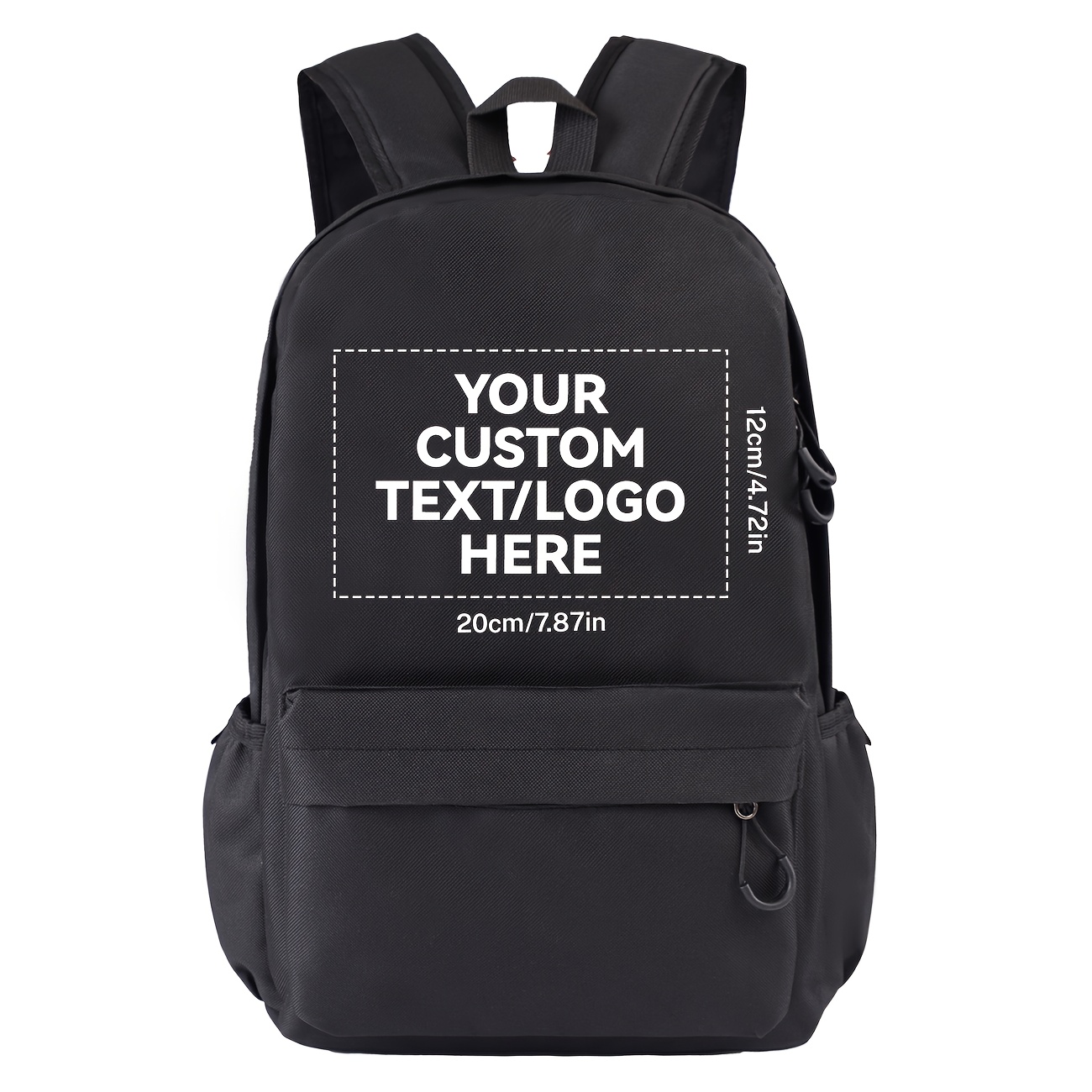 TEMU Custom Logo Letter Picture Simple Functional Men Women Backpacks Personalized Pattern Your Idea Lightweight Unisex Backpack For Outdoor Travel