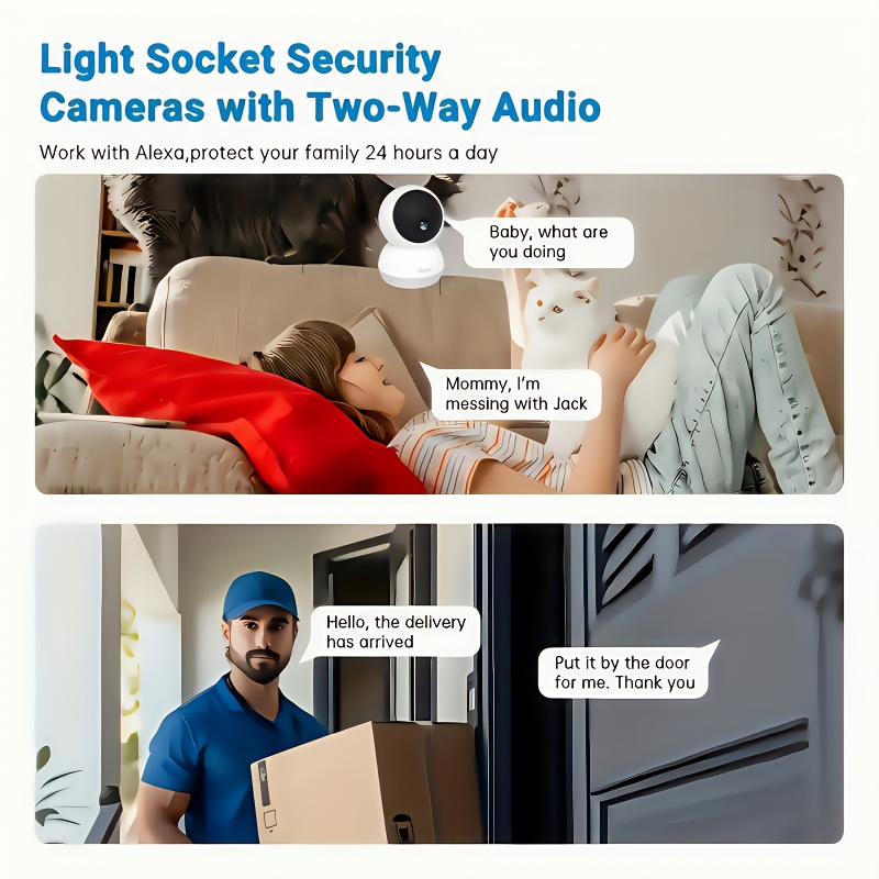 360 panoramic security camera with 2k hd resolution supports dual band wireless wifi monitoring at 2 4g and 5g features detection night vision and pet monitoring suitable for babies pets and caregivers battery not included Product details 4