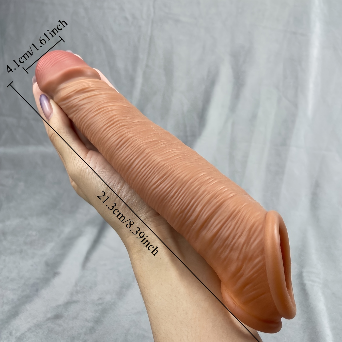 Men's Penis Sleeve Sex Toy, 8.6 Inches (about 21.8cm) Realistic Sleeve, Flexible Male Sex Toys, Soft with Ring Adult Couples Toys