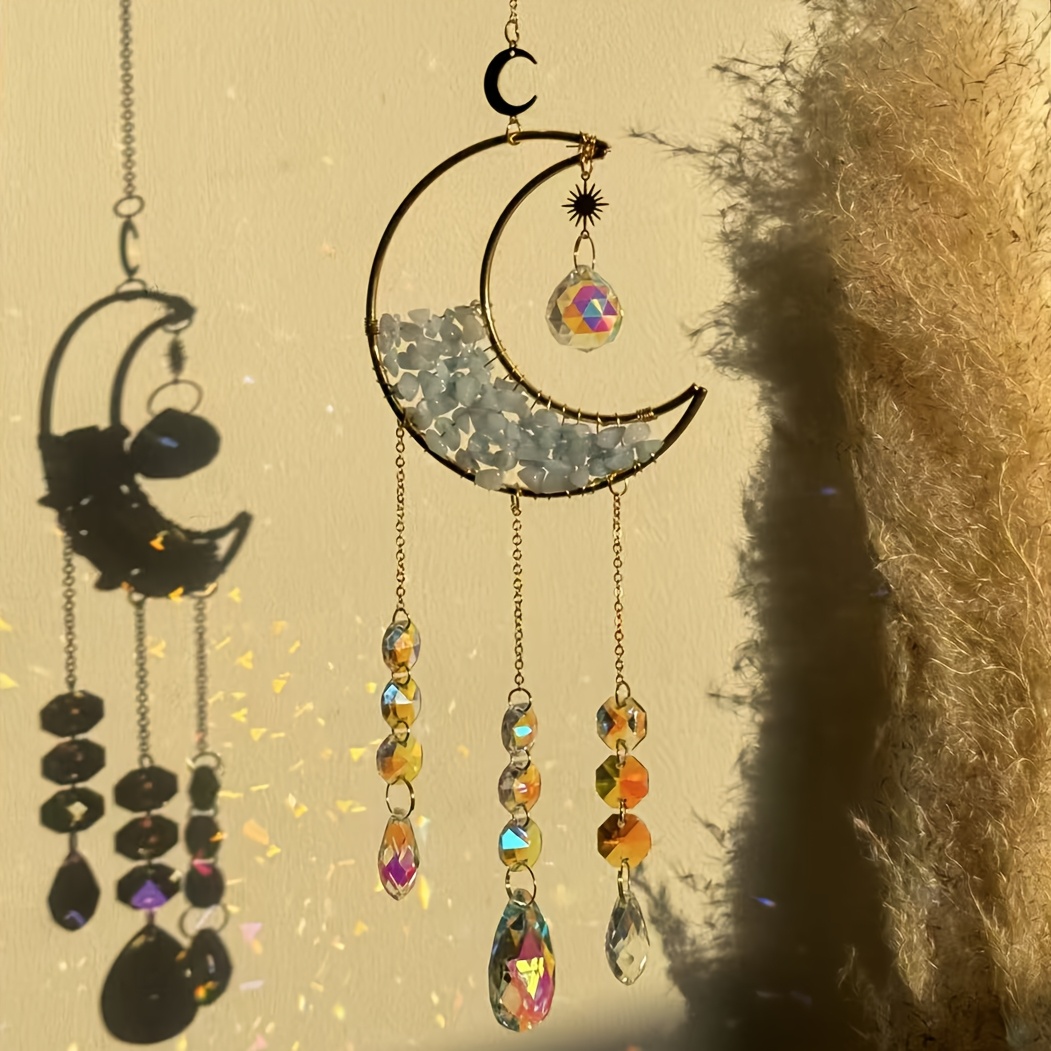 TEMU Suncatcher di di Luna - Pendente da Finestra a Boho Chic per Decorazione Casa & Giardino, per San Valentino & Festivit�
