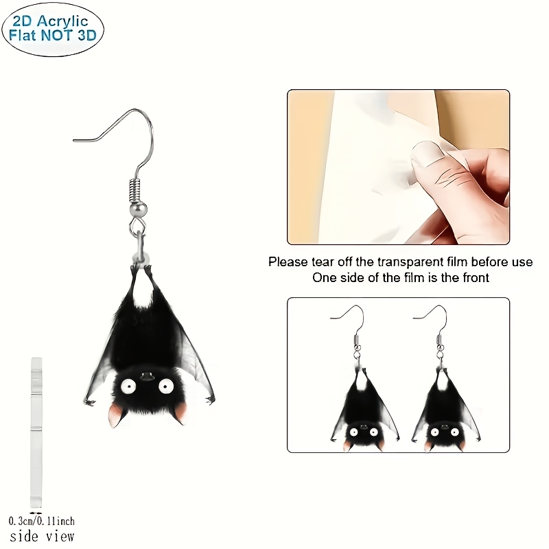 Women's Cute Y2K Bat Earrings, Halloween & Party