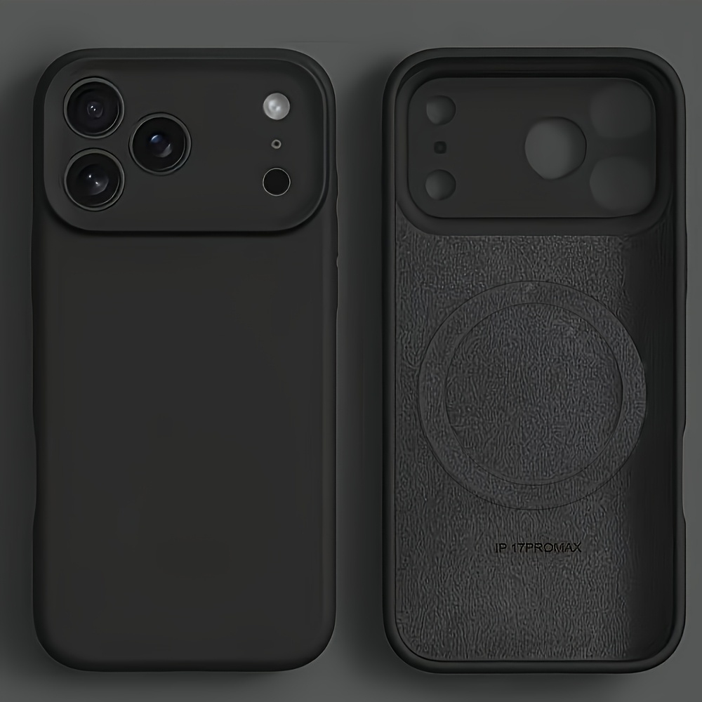 TEMU Phone Case: Original Liquid Tpu Magnetic Phone Case For Iphone 17 Pro Max 17 Pro 17 Air 16 Plus 15 14 13 12 Wireless Charge Matte Cover