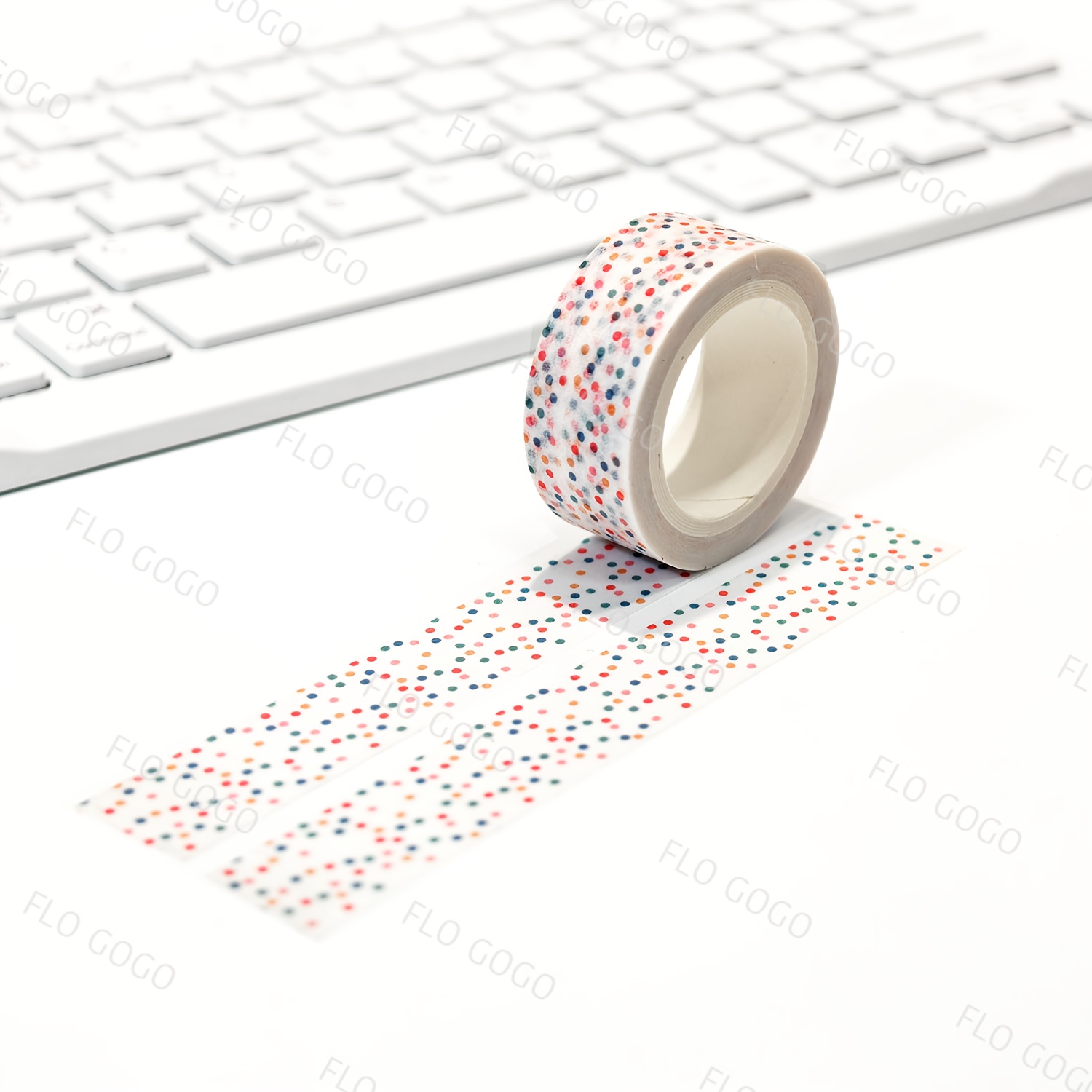 Macaron Mini Dot Washi Tape 5m Multicolor Tiny Dots Decorative Tape For Journaling Scrapbooking Planner Diy Crafts 1.5cm
