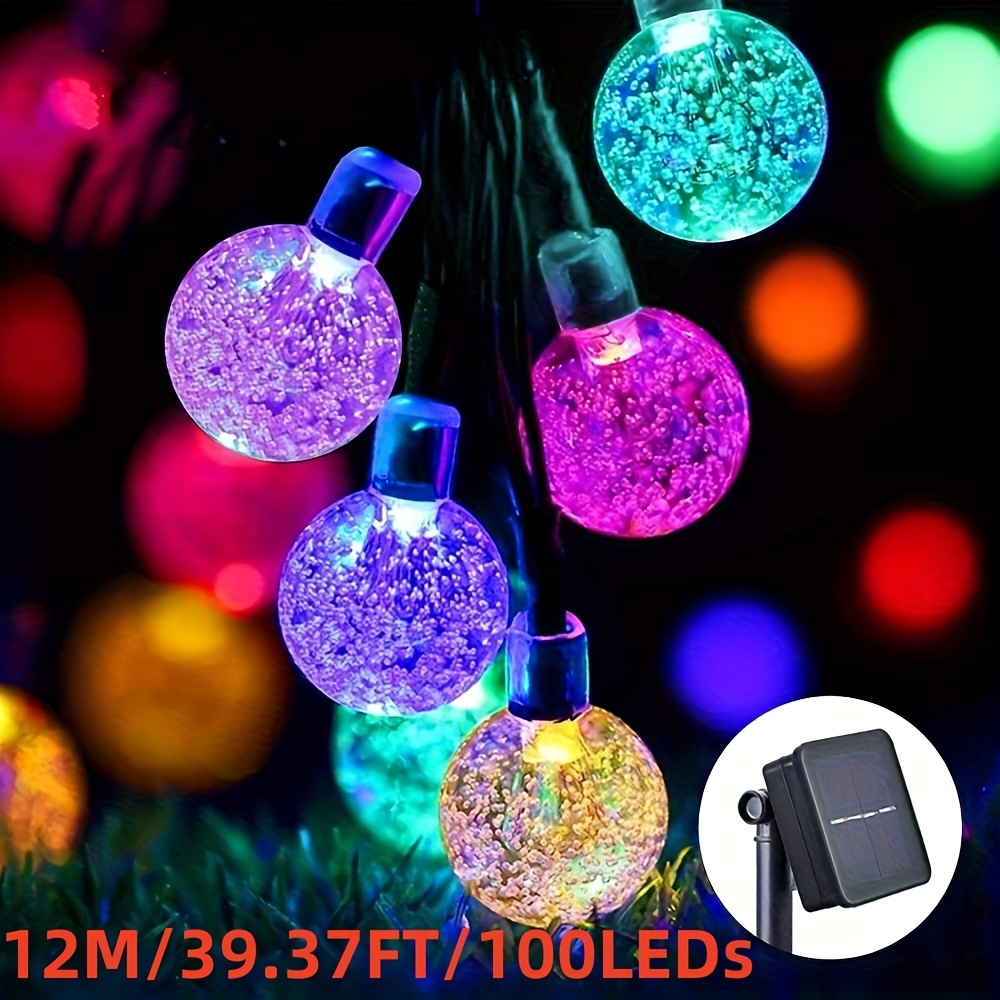 TEMU Color /100led 16/23/39ft Solar String Light - Indoor And Outdoor Led String Light - Suitable For Bedroom, Garden, Terrace, Backyard, Party,