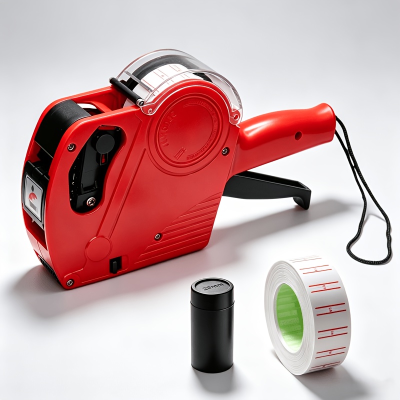 TEMU Price Label Gun Kit With 1 Roll Of 500 Sticker Labels And 1pc Replacement Ink Roller, -one Price And Date Marking Equipment Set For Retail