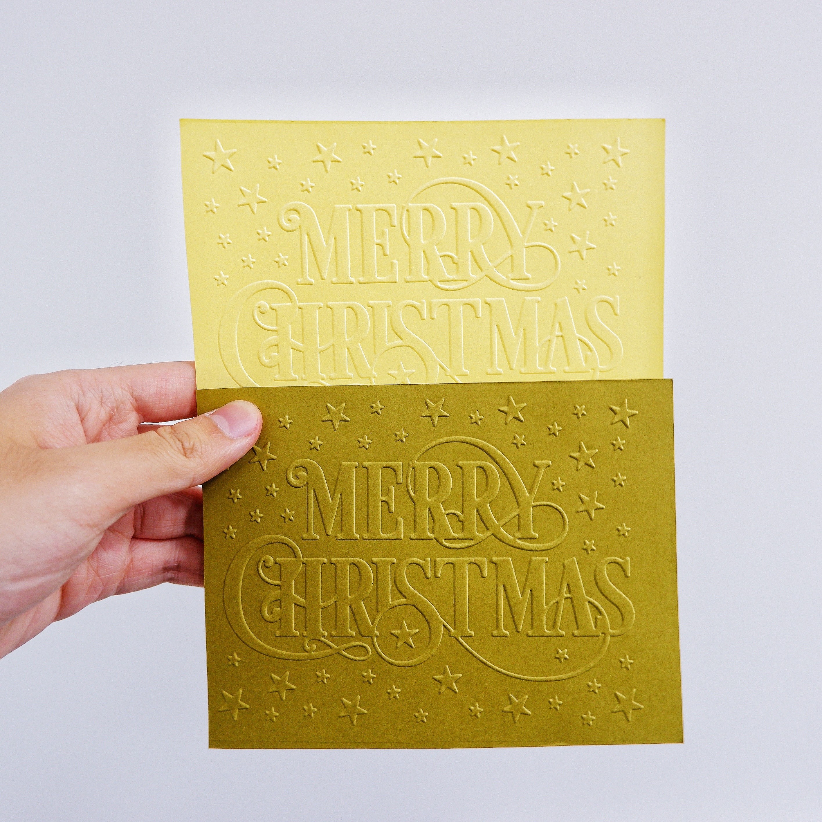 Embossing Folders For Christmas Card Creation Featuring Merry Stars, Perfect For Scrapbooking And Paper Crafting Decorations