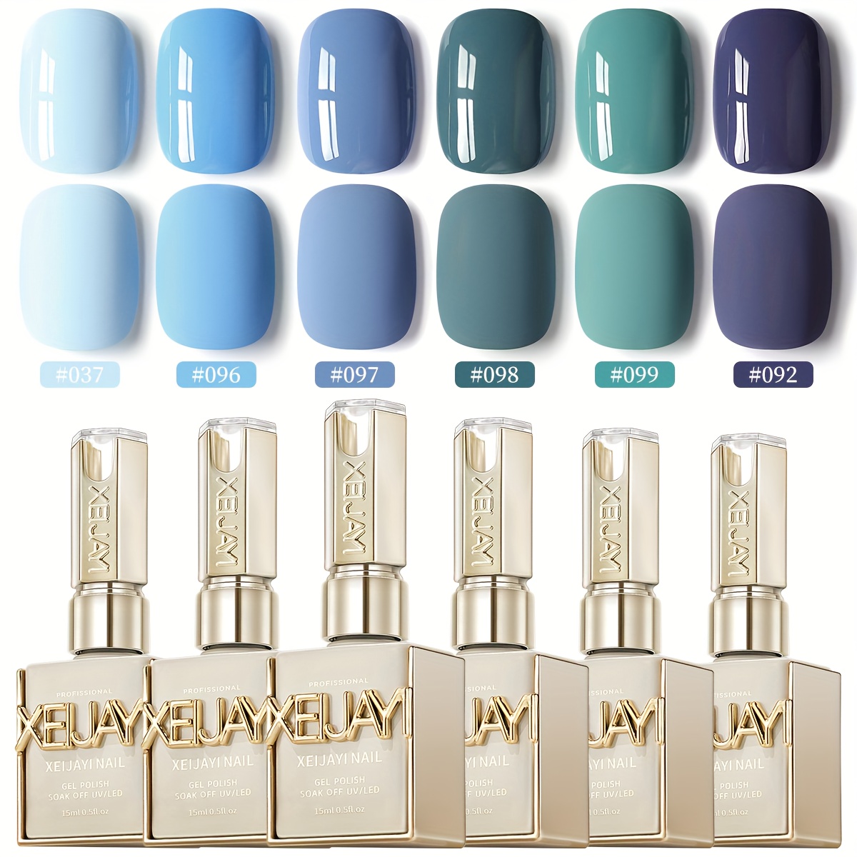 Temu – TEMU Set Of 6pcs Of 15ml Gel Nail Polish, Semi-permanent Gel Polish Kits, Perfect For Manicure. Soak Off Led Nail Art For , An Ideal Gift For Women