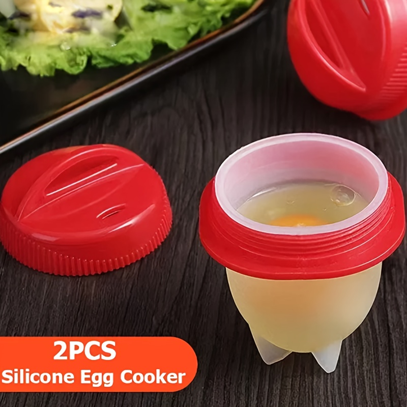 

2-piece Non-stick Silicone Egg Poachers - Easy Boil & Steam Kitchen Gadgets For Perfectly Cooked Eggs