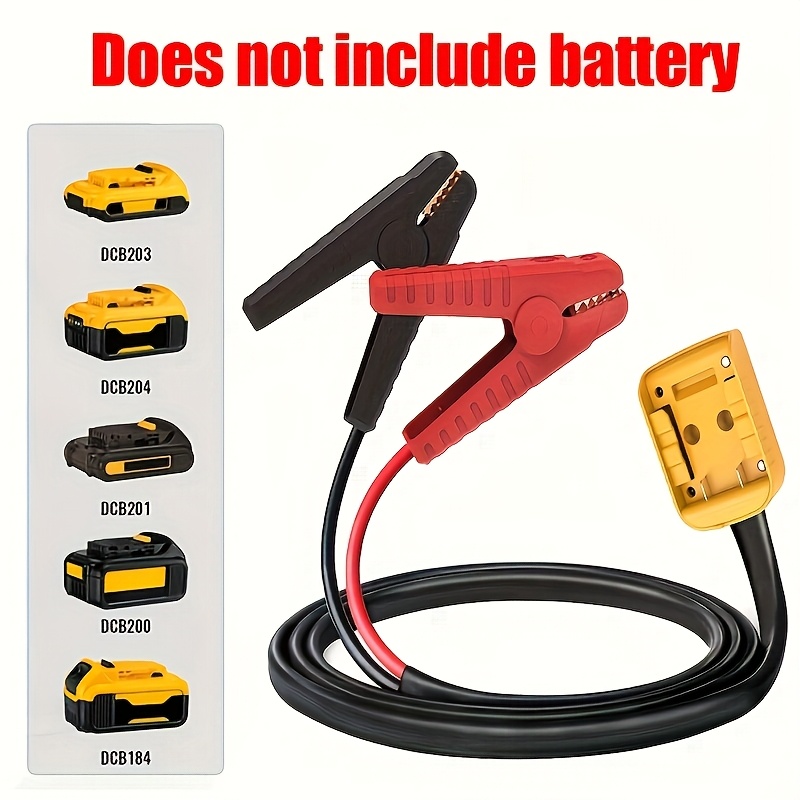 TEMU Cables With Adapter For , Portable Battery For Jumper Starter Automotive Booster Cables Power For Car Jump Starting Using Tool, Without Battery