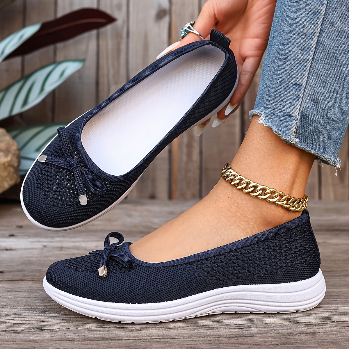 womens spring fashion solid color versatile slip on soft sole durable comfortable lightweight sneakers women shoes Product details 5