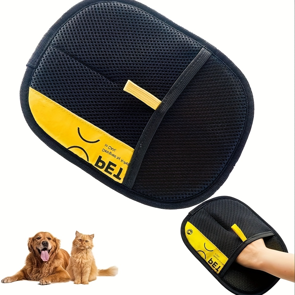 TEMU Pet Hair Remover Glove | Double-sided For Easy Pet Hair Cleaning On Clothes, Furniture, And Car Stains | Suitable For Pet Lovers And Home Use