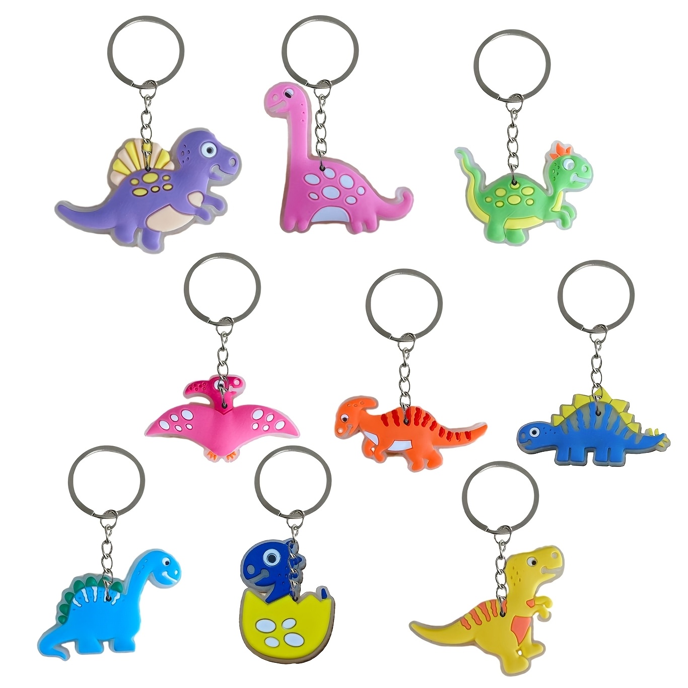 E-shop Niedlicher im Dunkeln leuchtender Dinosaurier-Schlüsselanhänger, Geschenk für Dinosaurier-Mottoparty, Rucksack-Anhänger, Geburtstagsgeschenk