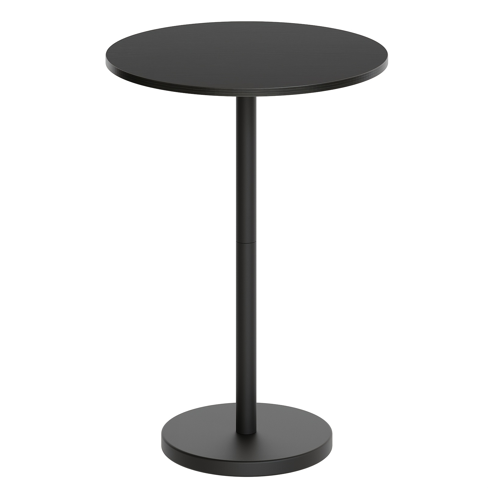 Image of Round High Top Bar Table, Room Leisure Table Bistro, , Restaurant Patio Cocktail Table, Suitable For , Restaurants, Living Rooms, Patios, Brown And Black