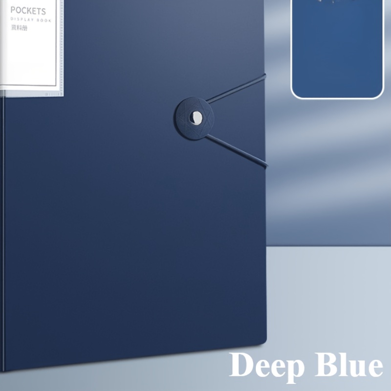 TEMU 1pc A4 Folder With 30/60pcs Pp Plastic Sleeve Organizers - Suitable For A4 Size Papers And Exam Sheets, Transparent And, Convenient For Storage