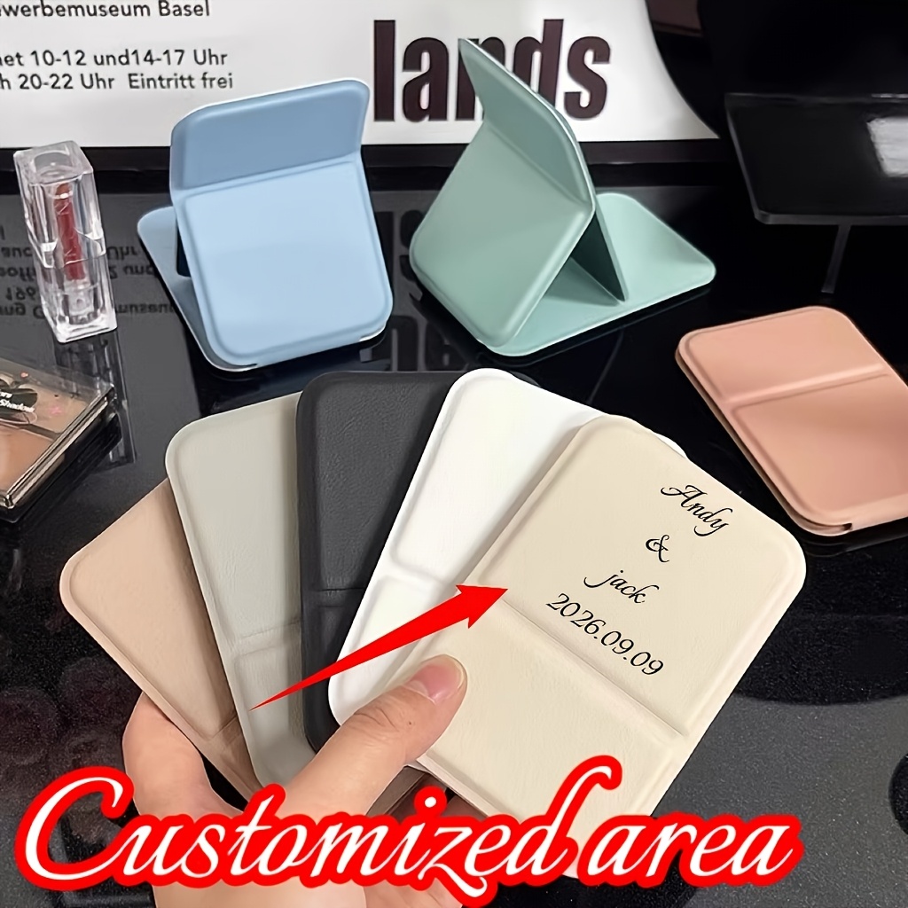 Custom Engraved Mini Makeup Mirror with Personalized Text