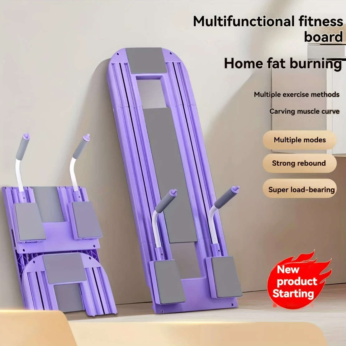 pp core trainer with automatic rebound mechanism multi functional abdominal workout board foldable for home fitness no charging needed home fitness equipment foldable fitness board durable workout equipment abdominal workout equipment details 1