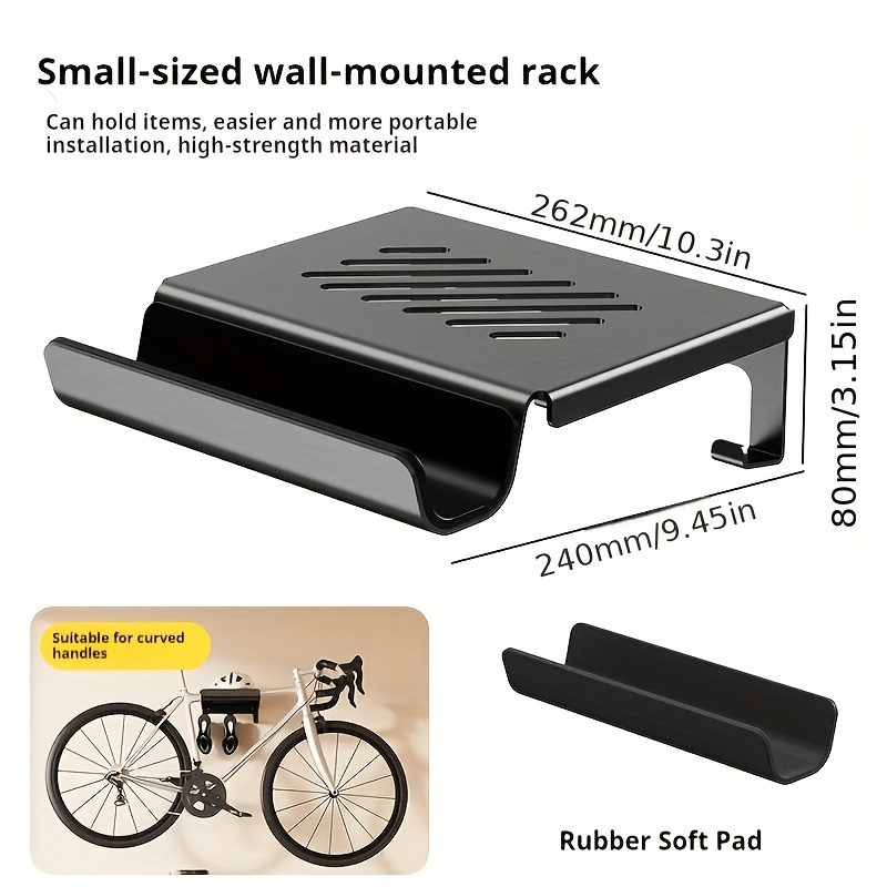 TEMU Support mural multifonction robuste pour vélo - Organisateur d'équipement de sport et de rangement intérieur encombrant pour suspendre des vélos