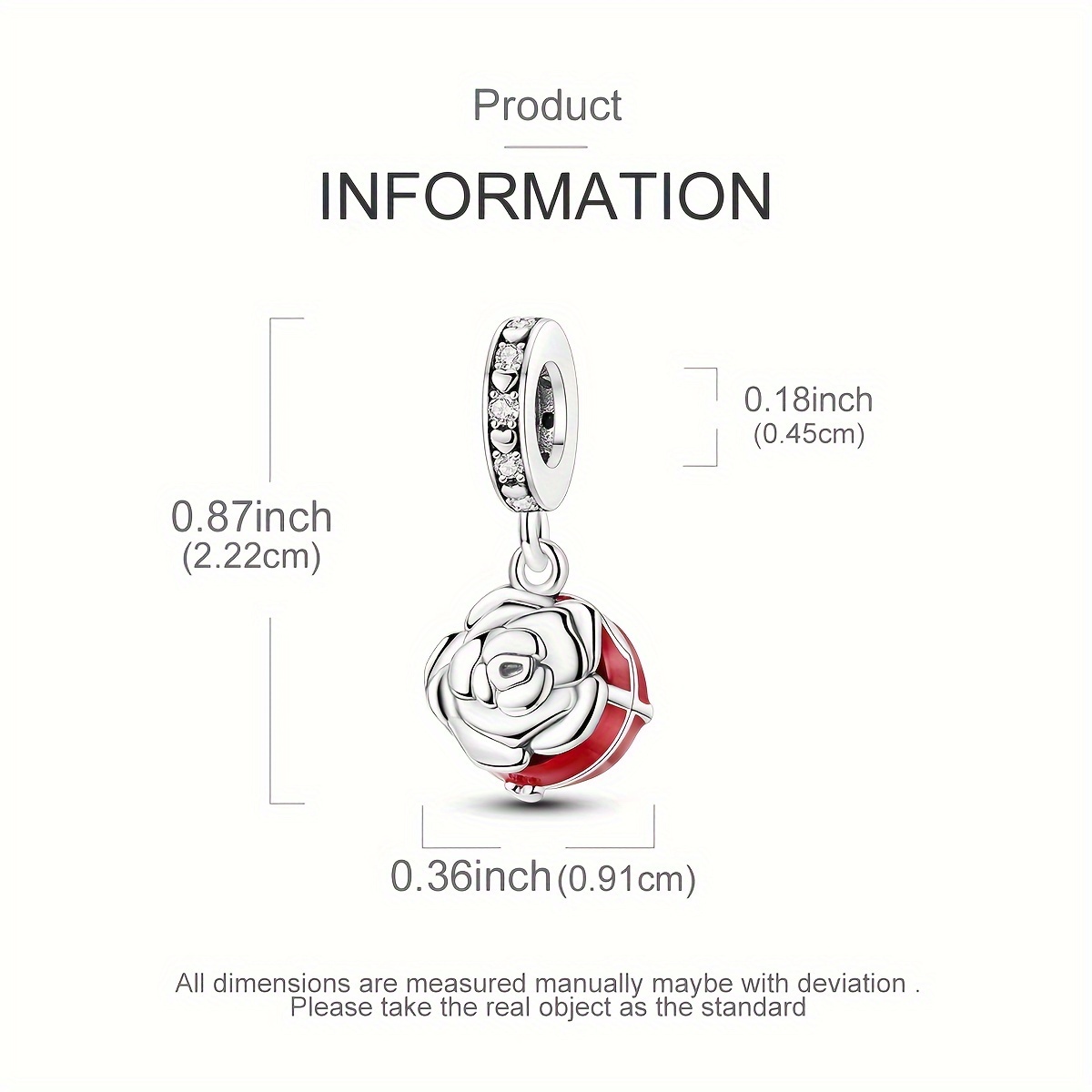 Valentine's Day Rose Love Hand In Hand Charm