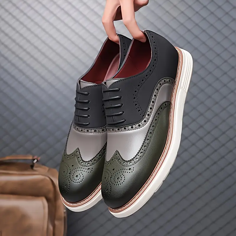 brosch schuhe britischen stil farbblock einsätzen filigraner