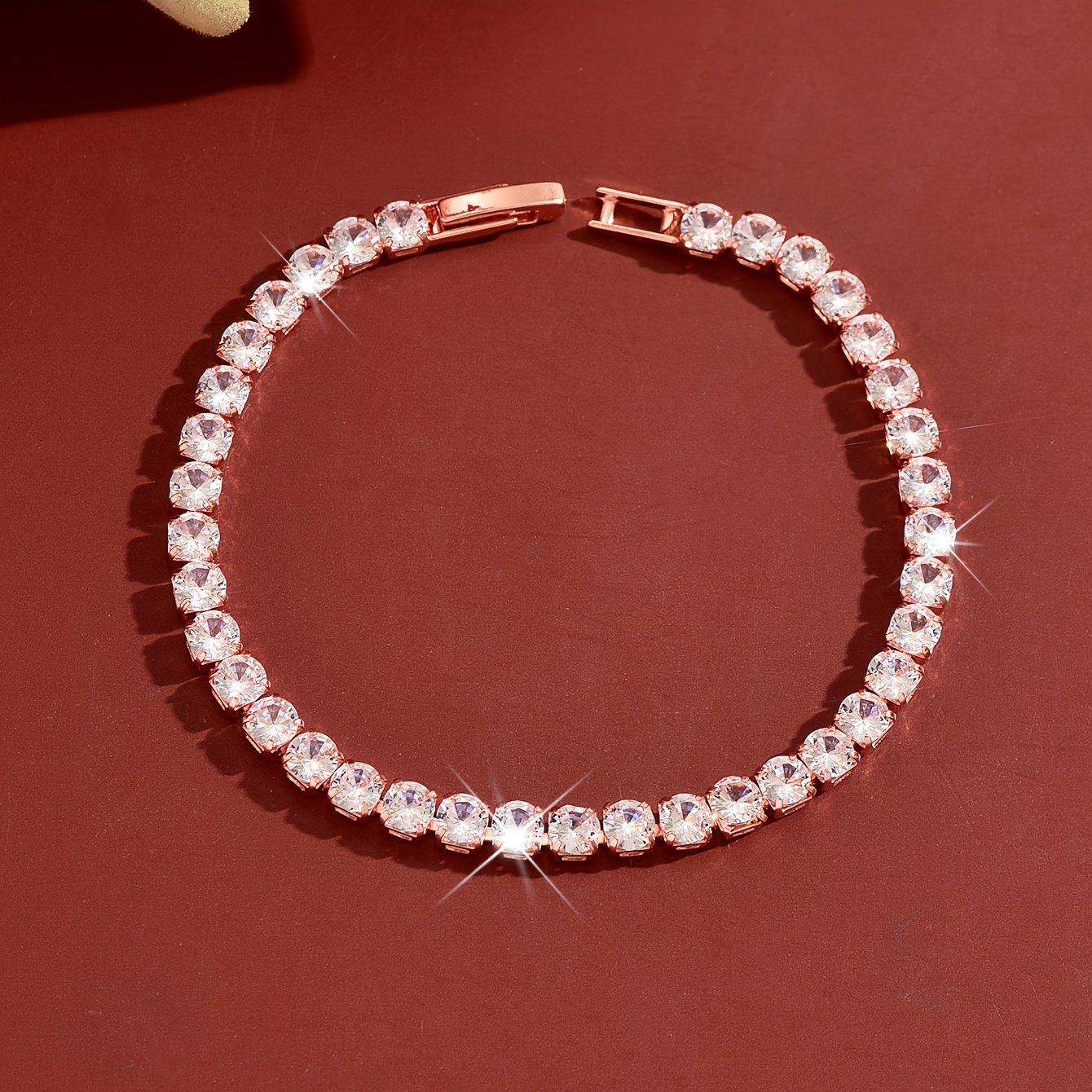 2pcs Women's Bracelet Set, Sparkling Cubic Zirconia